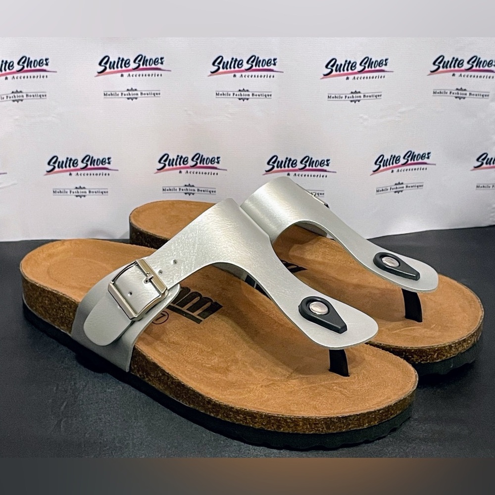 Womens Sandals T-Strap Soft Cork Flip Flops